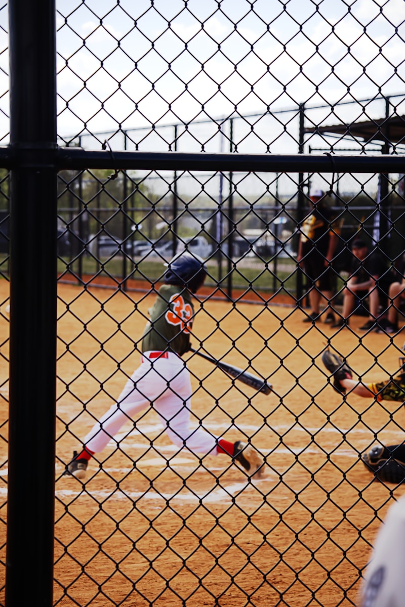 Baseball player in action at the plate
